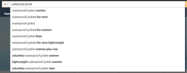 Amazon keyword suggestions