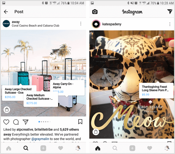 Instagram shoppable posts