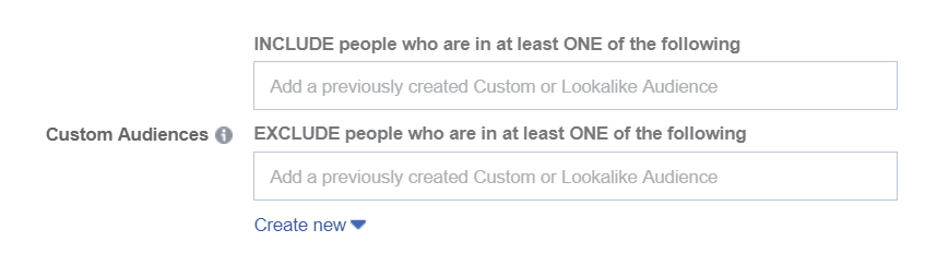 facebook exclude audience