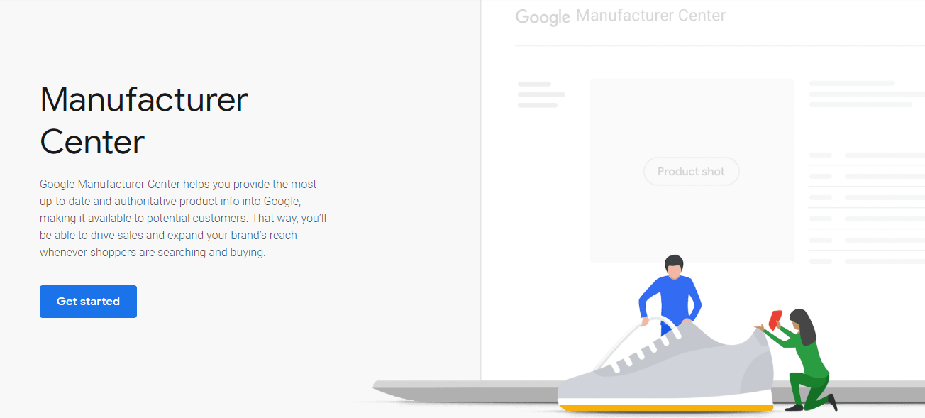 Google manufacturer Center get started