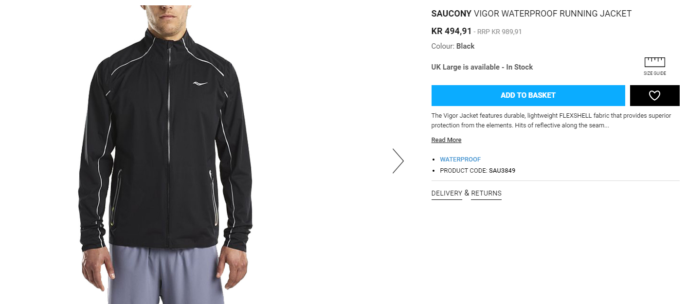 saucony vigor jacket