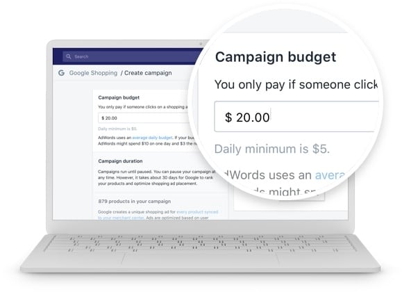 Google Smart Shopping budget