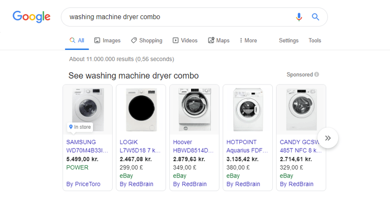 washing machine google manufacturer center