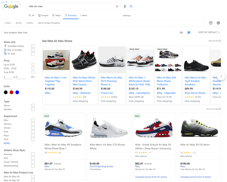 free shopping ads tab