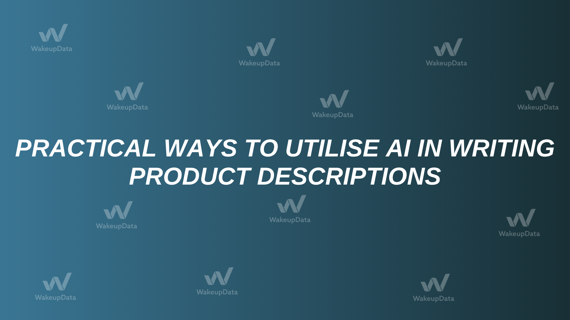Practical ways to utilise AI in writing Product Descriptions