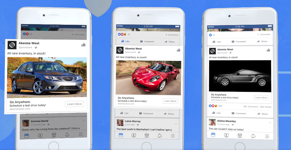 facebook aotomotive ads