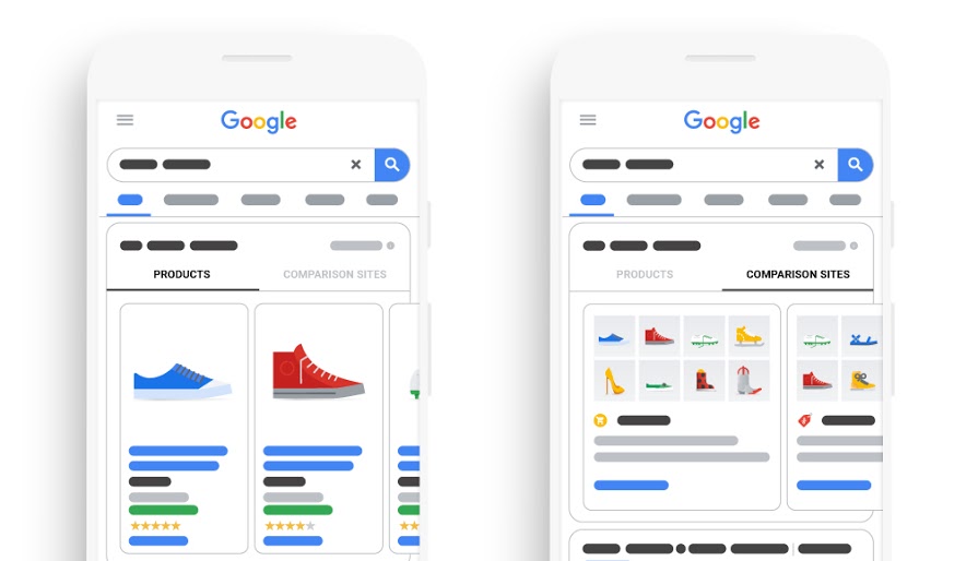 comparison listing ad google illustration