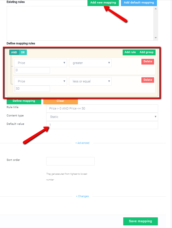 Price Intervals for product feeds