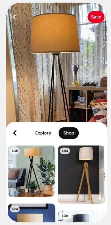 pinterest shop tab
