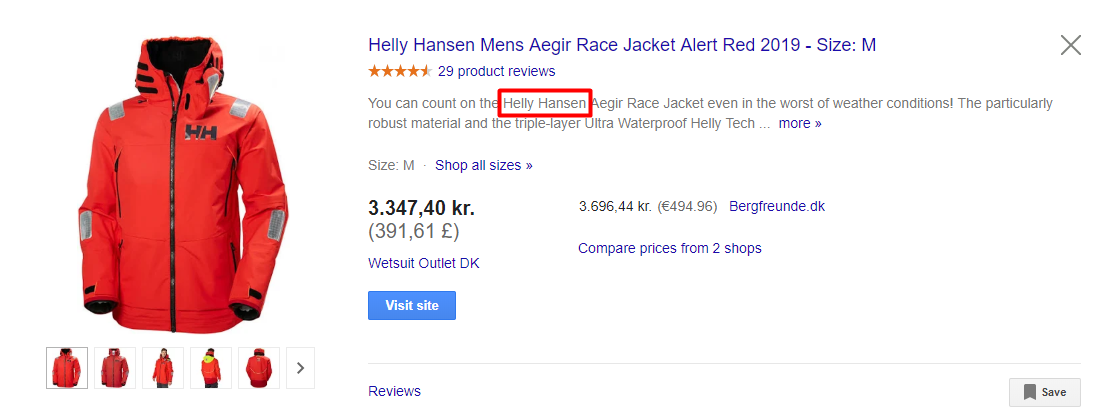 helly hansen google description