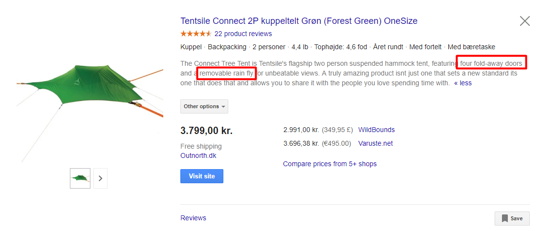 tentsile google description