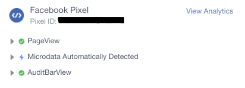 facebook pixel successfully detected