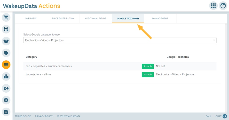 Google Taxonomy