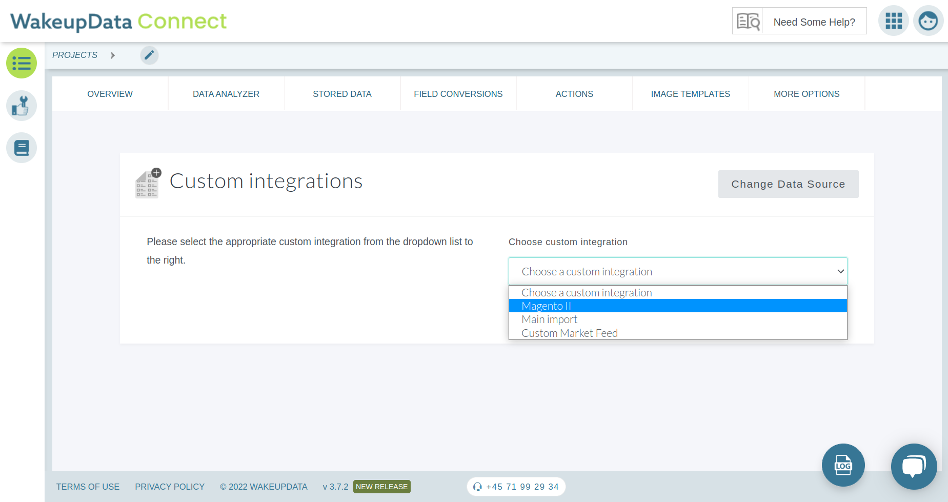 Choosing custom integrations